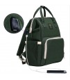Sunveno Diaper Bag with USB - Olive Green
